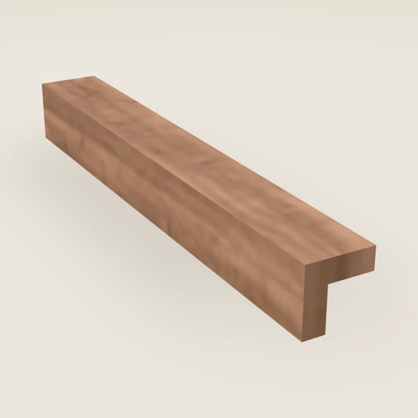 Outside Corner Molding — 8' — Petit Brown, 3D picture