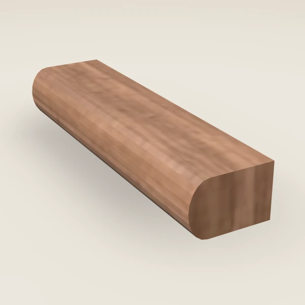 Shaker Light Rail Molding — 96" — Petit Brown, 3D picture