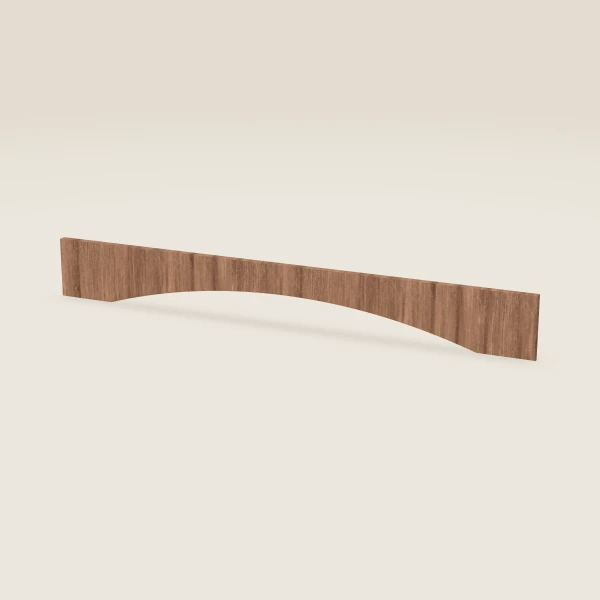 48" Arched Valance, Profile S — 6" High — Petit Brown, 3D picture