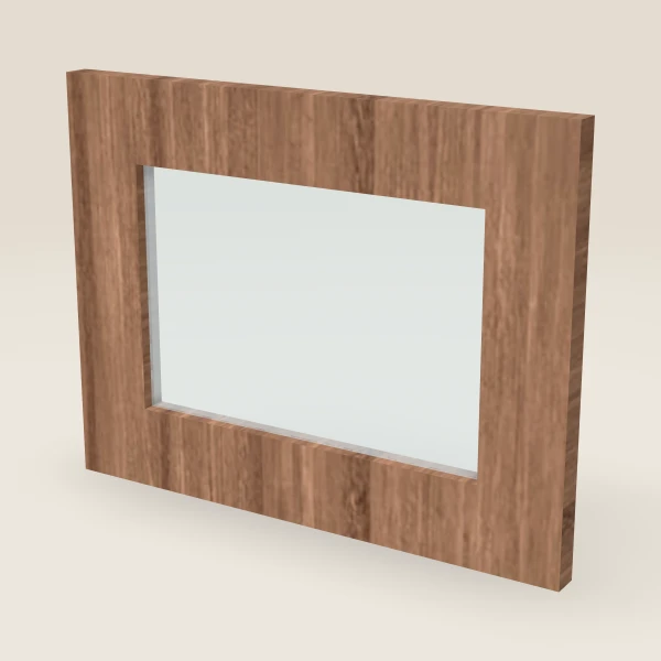 Puerta de vidrio para W1512 (14-11/16" × 11-5/16") — Petit Brown, imagen en 3D