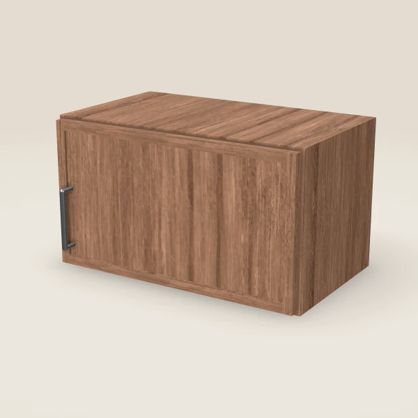 21" Wall Cabinet — 12" High — Petit Brown, 3D picture