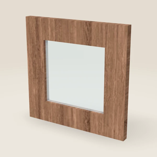 Puerta de vidrio para W2412B (11-11/16" × 11-5/16") — Petit Brown, imagen en 3D