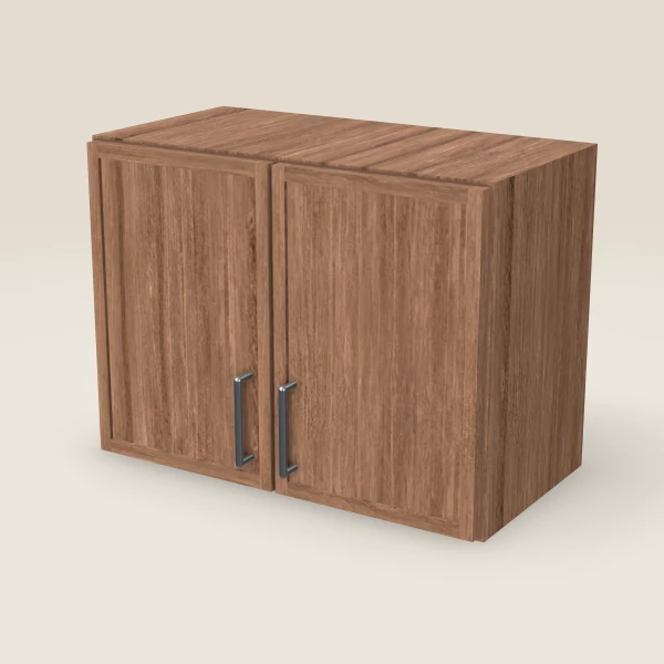 Gabinete de pared de 24" — 18" de alto, dos puertas — Petit Brown, imagen en 3D