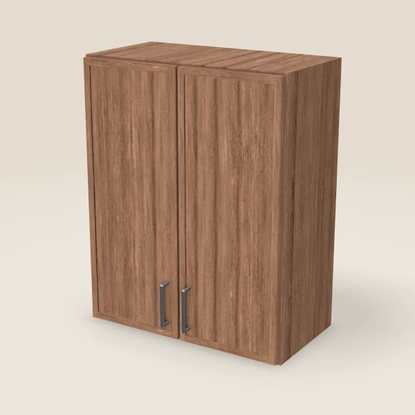 24" Wall Cabinet — 30" High, Double Door — Petit Brown, 3D picture