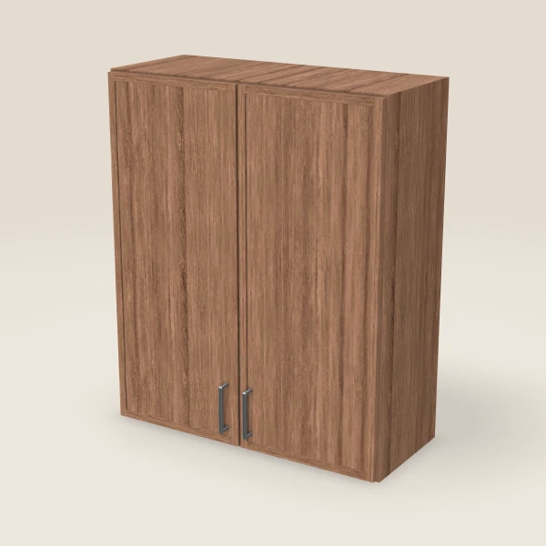 30" Wall Cabinet — 36" High, Double Door — Petit Brown, 3D picture