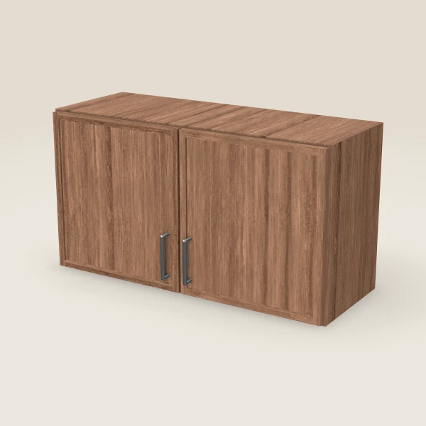 Gabinete de pared de 33" — 18" de alto, dos puertas — Petit Brown, imagen en 3D