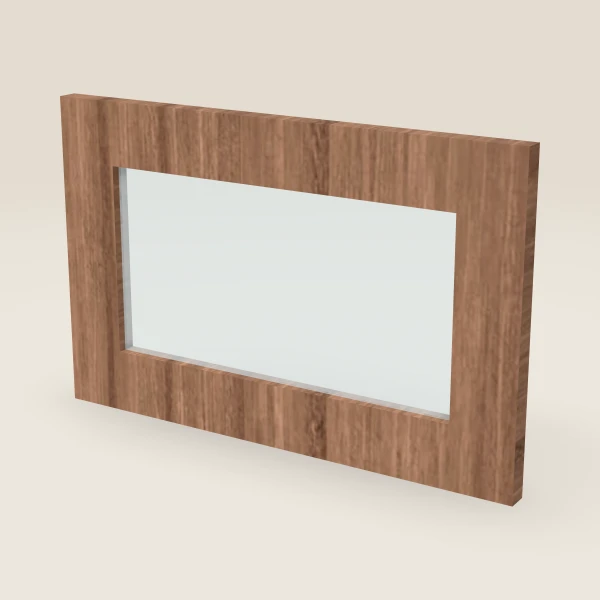Puerta de vidrio para W3612B (17-11/16" × 11-5/16") — Petit Brown, imagen en 3D