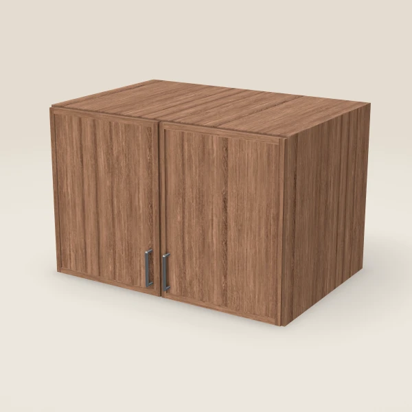 36" Wall Cabinet — 24" High, 24" Deep, Double Door — Petit Brown, 3D picture