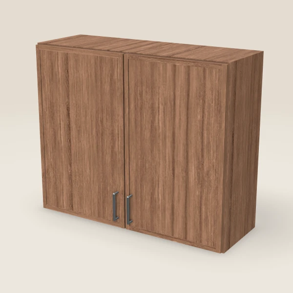 36" Wall Cabinet — 30" High, Double Door — Petit Brown, 3D picture