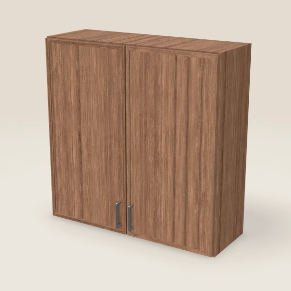 36" Wall Cabinet — 36" High, Double Door — Petit Brown, 3D picture
