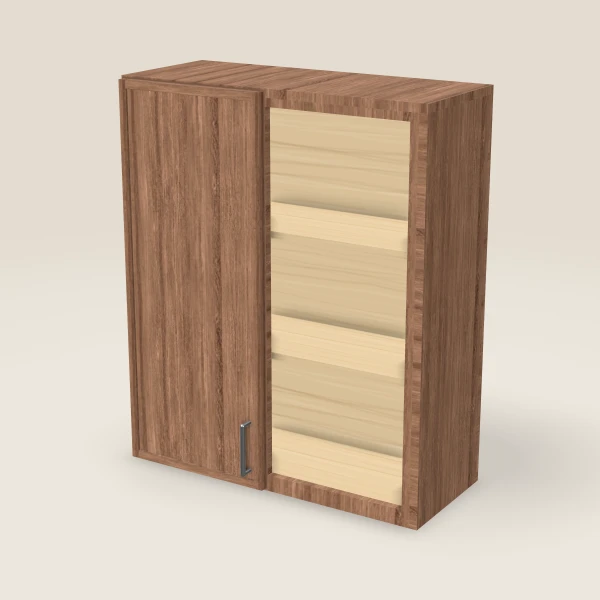 Wall Blind Corner — 36" High — Petit Brown, 3D picture