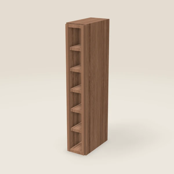 6" Wall Cube — 36" High, 6 Cubes — Petit Brown, 3D picture