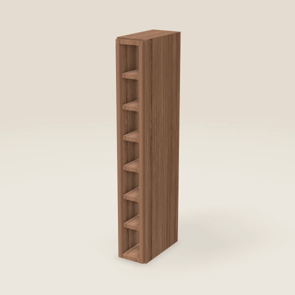 6" Wall Cube — 42" High, 7 Cubes — Petit Brown, 3D picture