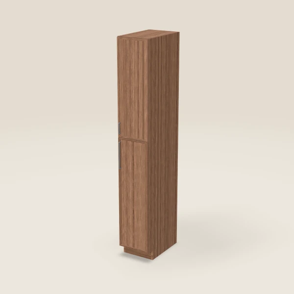 15" Wall Pantry — 96" High — Petit Brown, 3D picture