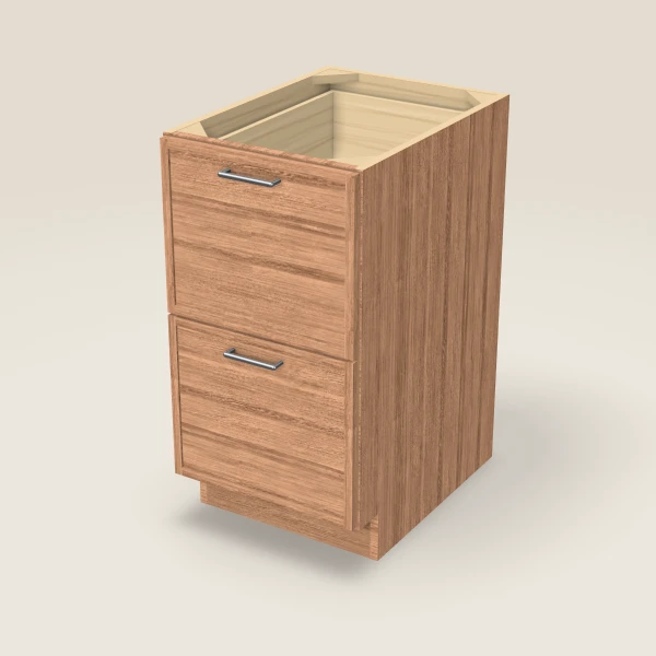 18" 2-Drawer Base — Petit Sand, 3D picture