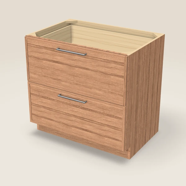 36" 2-Drawer Base — Petit Sand, 3D picture