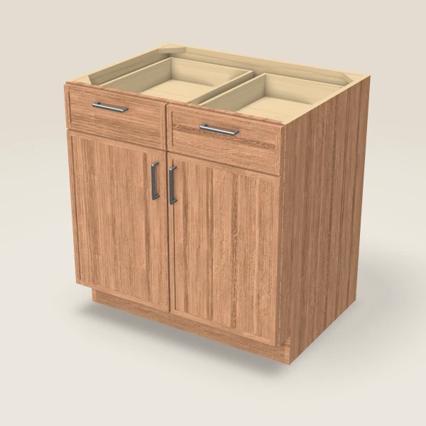 33" Base Cabinet — Double Door — Petit Sand, 3D picture