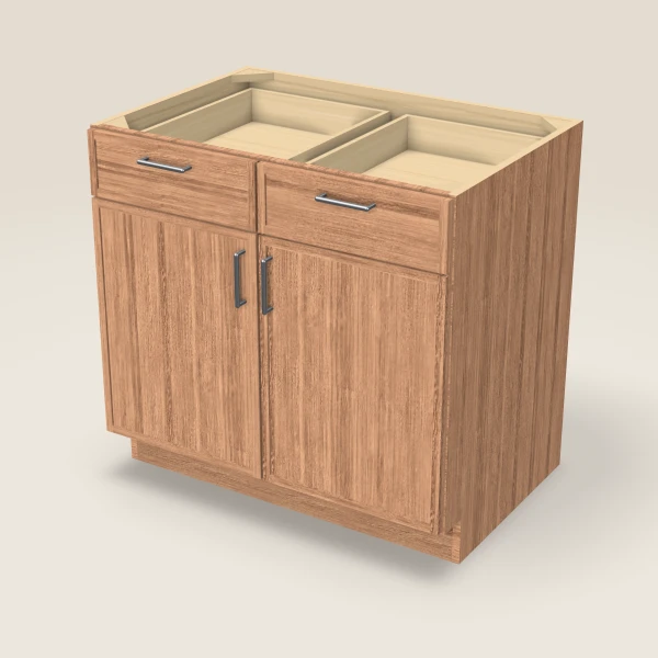 36" Base Cabinet — Double Door — Petit Sand, 3D picture