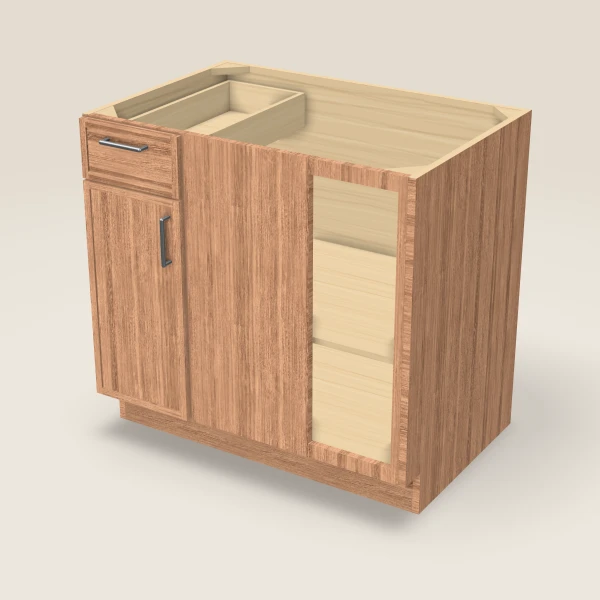 Base Blind Corner — fills 39–42" — Petit Sand, 3D picture