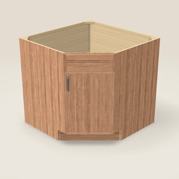 Diagonal Corner Sink Base — 36" — Petit Sand, 3D picture