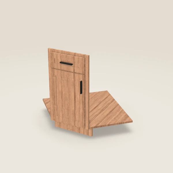Diagonal Corner Sink Front Kit — 36", Not a Cabinet — Petit Sand, 3D picture