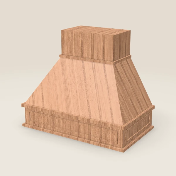 36" Curved Range Hood — Petit Sand, 3D picture