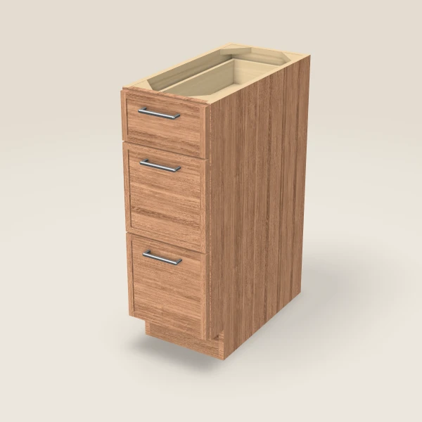 12" 3-Drawer Base — Petit Sand, 3D picture