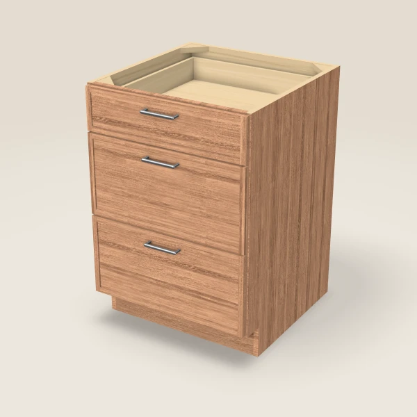 24" 3-Drawer Base — Petit Sand, 3D picture