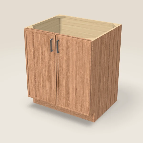 30" Full Height Base Cabinet — Double Door — Petit Sand, 3D picture