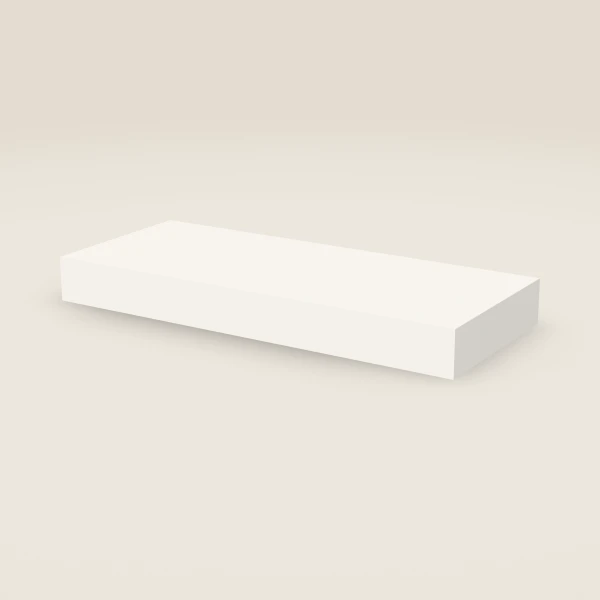 24" Floating Shelf, White — Petit Sand, 3D picture