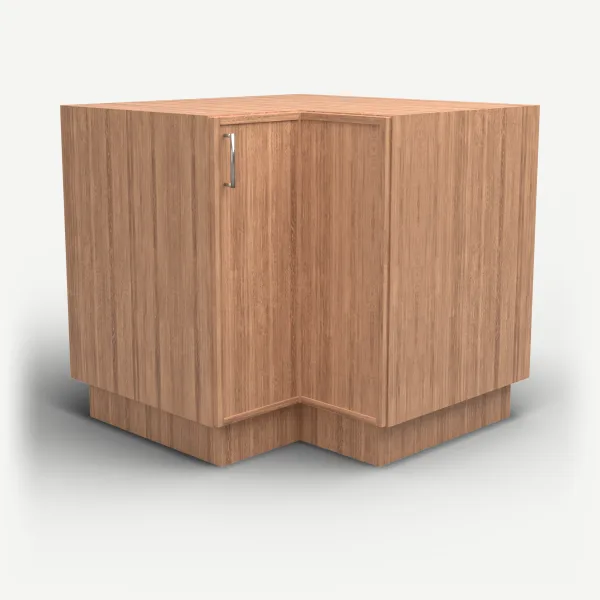 Easy Reach Corner Cabinet, Bi-Fold Door — 36" — Petit Sand, 3D picture