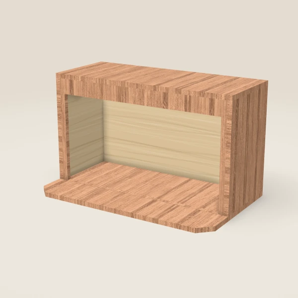 Microwave Oven Cabinet — 30" — Petit Sand, 3D picture