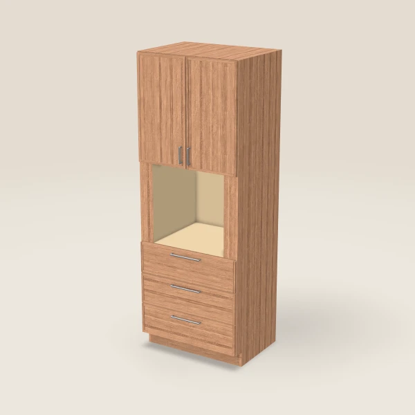 33" Oven Cabinet — 90" High — Petit Sand, 3D picture