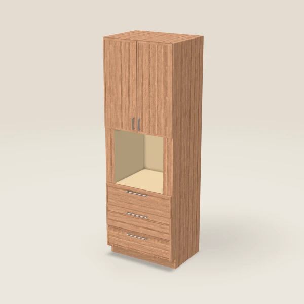33" Oven Cabinet — 96" High — Petit Sand, 3D picture