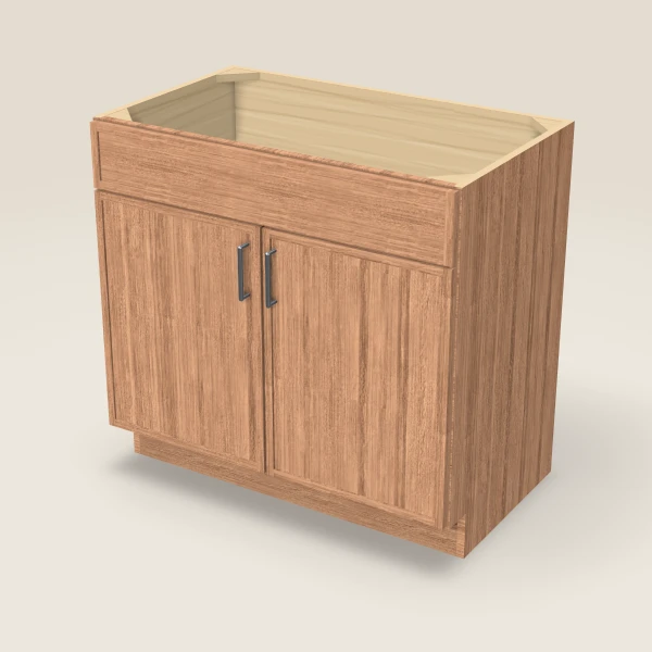 36" Vanity, Doors Only — Petit Sand, 3D picture