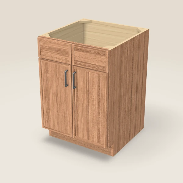 24" Sink Base — Double Door — Petit Sand, 3D picture