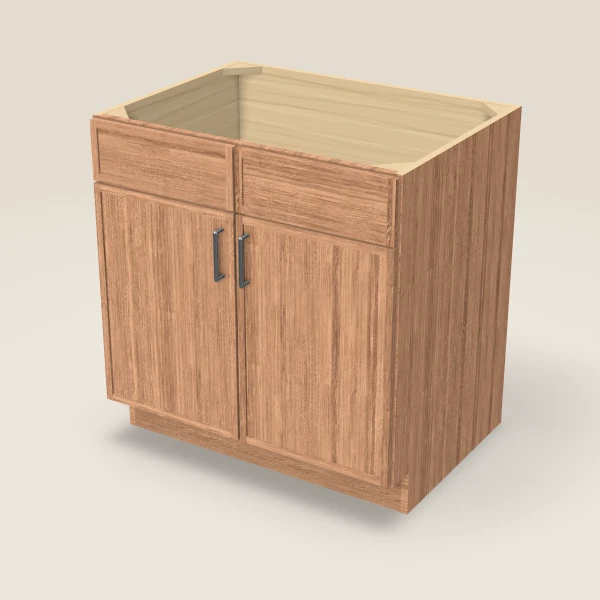 33" Sink Base — Double Door — Petit Sand, 3D picture