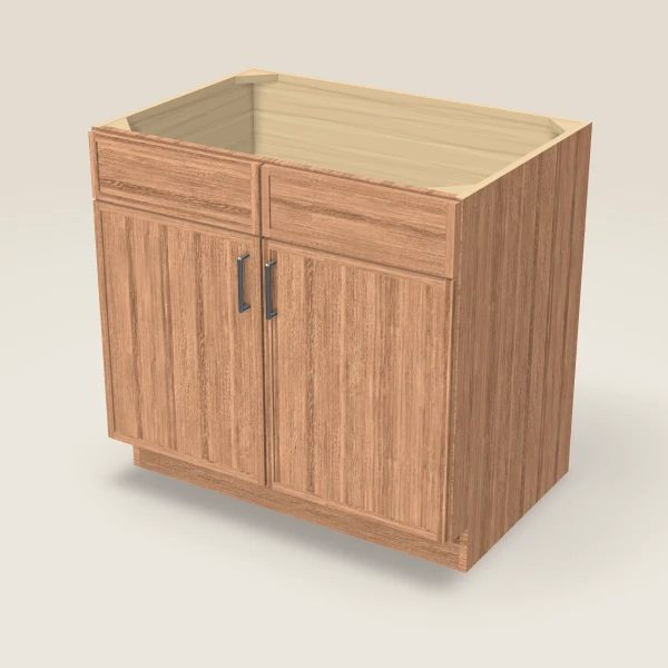 36" Sink Base — Double Door — Petit Sand, 3D picture