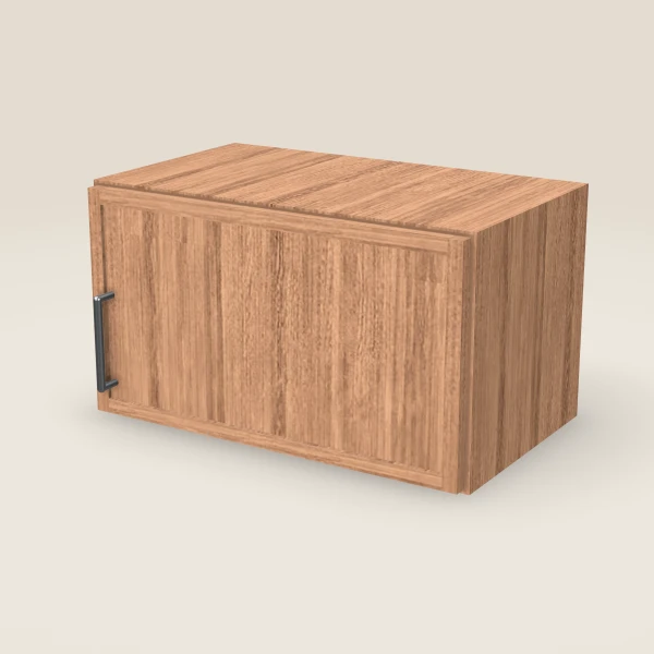21" Wall Cabinet — 12" High — Petit Sand, 3D picture