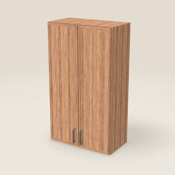 24" Wall Cabinet — 42" High, Double Door — Petit Sand, 3D picture