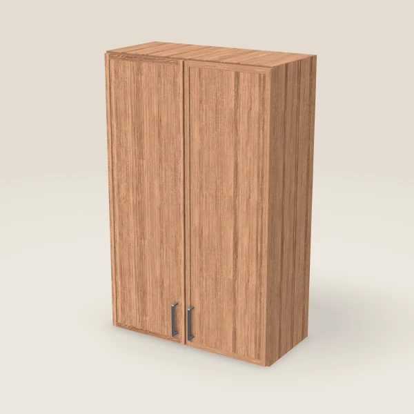 27" Wall Cabinet — 42" High, Double Door — Petit Sand, 3D picture