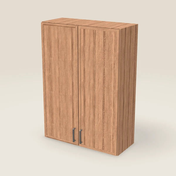 30" Wall Cabinet — 42" High, Double Door — Petit Sand, 3D picture