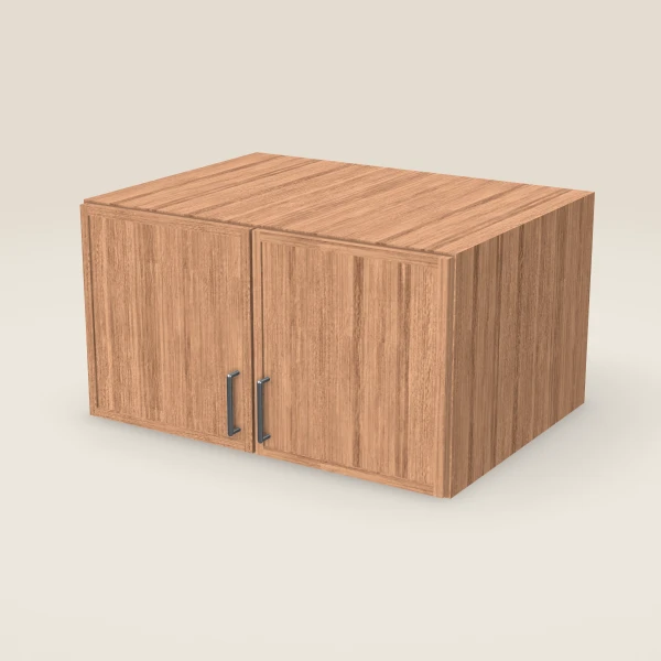 33" Wall Cabinet — 18" High, 24" Deep, Double Door — Petit Sand, 3D picture