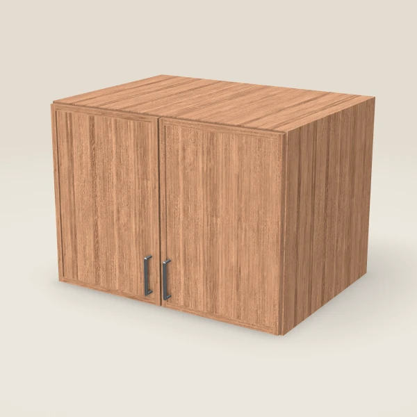 33" Wall Cabinet — 24" High, 24" Deep, Double Door — Petit Sand, 3D picture