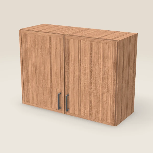 33" Wall Cabinet — 24" High, Double Door — Petit Sand, 3D picture