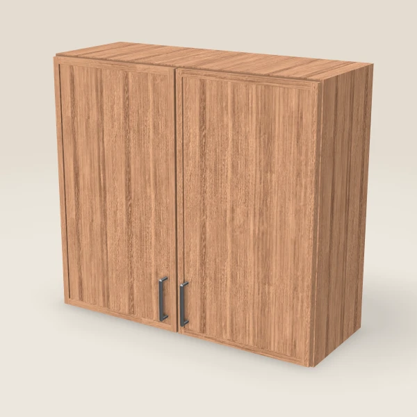 33" Wall Cabinet — 30" High, Double Door — Petit Sand, 3D picture