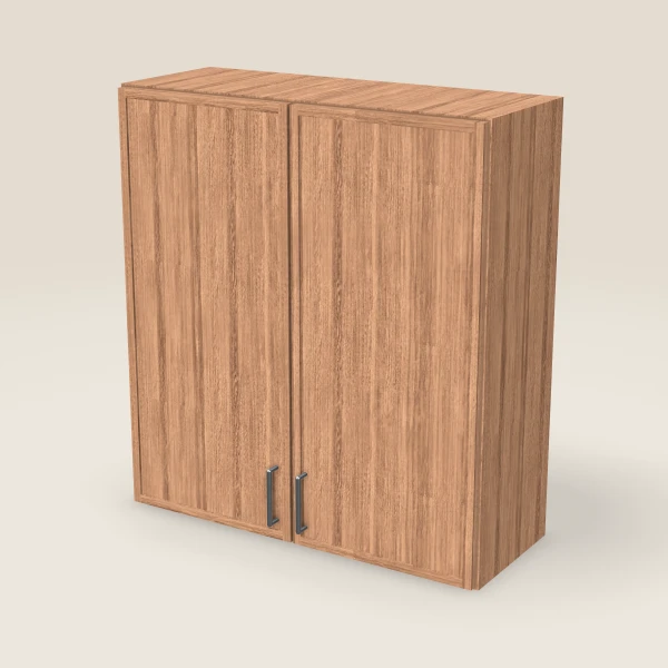 33" Wall Cabinet — 36" High, Double Door — Petit Sand, 3D picture