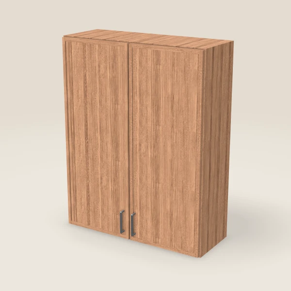 33" Wall Cabinet — 42" High, Double Door — Petit Sand, 3D picture