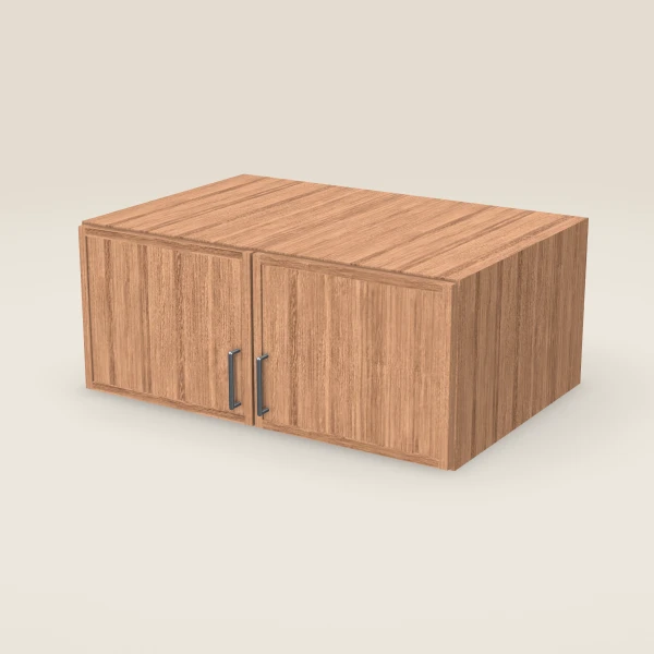 36" Wall Cabinet — 15" High, 24" Deep, Double Door — Petit Sand, 3D picture