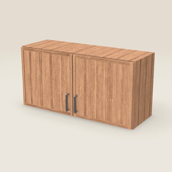 36" Wall Cabinet — 18" High, Double Door — Petit Sand, 3D picture